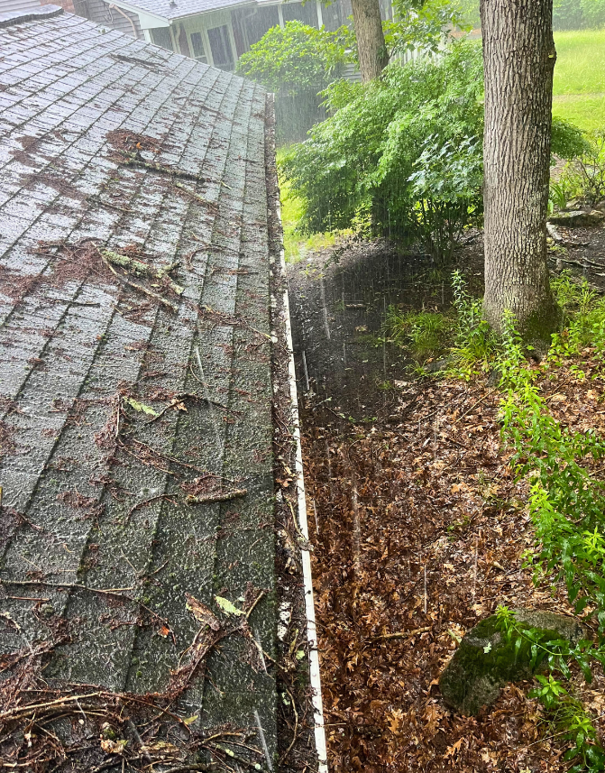 Roof Cleaning Before Slider
