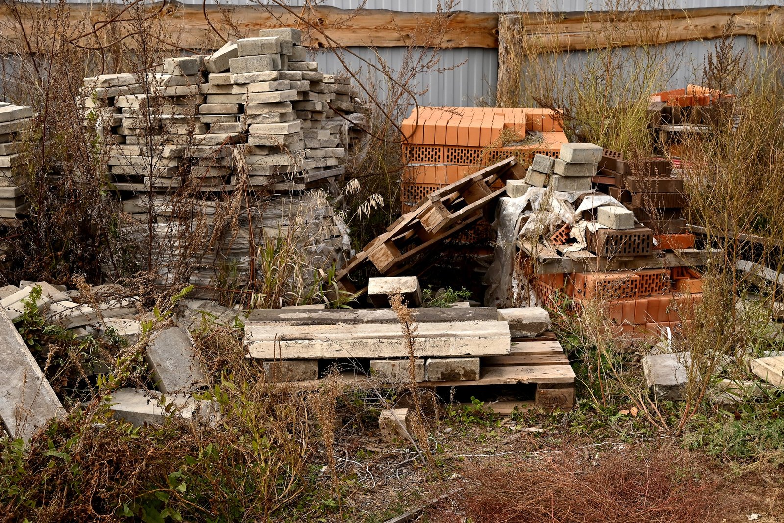 Construction waste. A pile of construction waste. Recycling industry. Ecology. Not Ecology.
